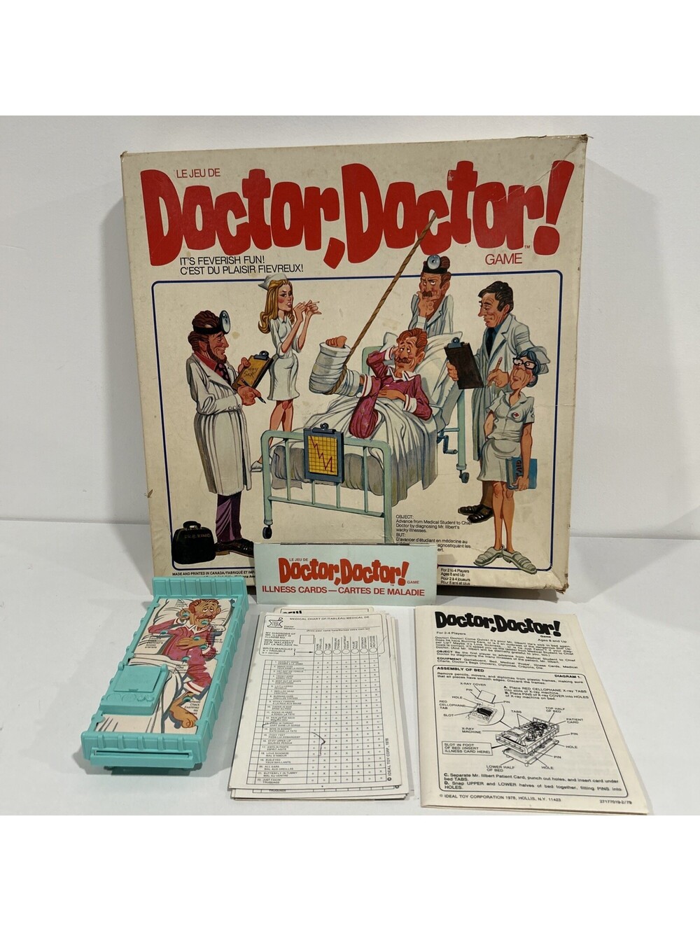 Doctor Doctor Board Game ideal games 1970's complete Rare Collectable family fun